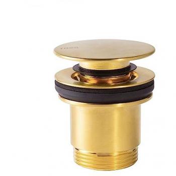 Daueröffnendes Tres Click‑Clack Simple Rapid – 24 K MattGold Ablaufsystem