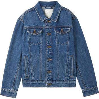 Tom Tailor Jungen Jeansjacke mit Umlegekragen, 164, Blau