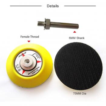 Tapa de Respaldo con Gancho y Bucle – Almohadilla de Lijado Orbital 3”