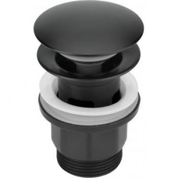 Bouchon de sécurité lavabo noir mat 1 1/4''