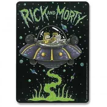 Rick & Morty Starship Plåttavla 15x21 cm
