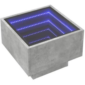 Comodino con led Infinity Grigio Cemento 40x40x30 cm Vidaxl 871636