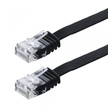 Helos Cordon RJ‑45 (M) → RJ‑45 (M), 7,5 m, Cat 6a plat noir