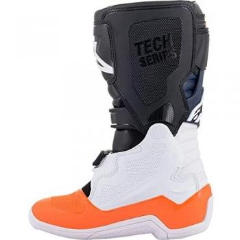 Alpinestars Tech 7S Boots Black/White/Orange Fluo Size 7