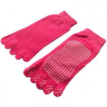 Calcetines de Ballet Antideslizantes para Mujer, Medias de Yoga de Cinco Dedos (1 Par)