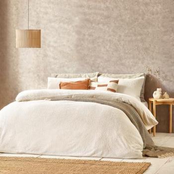 Boucle Textured Bedding Set Ecru, King Size