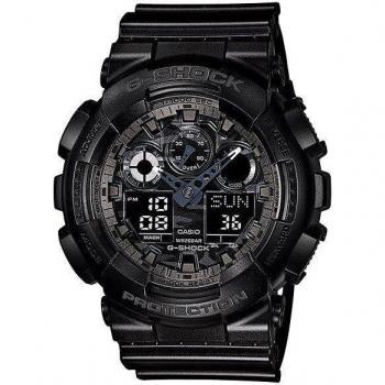 CASIO GA‑100CF‑1AJF Camouflage Round Wristwatch