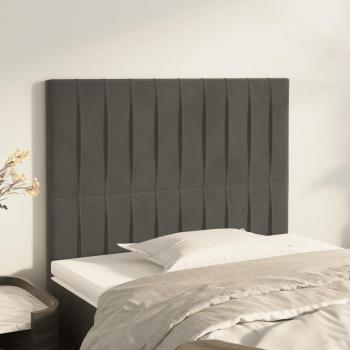 Testiera Letto 2 Pz in Velluto 80x5x78/88 cm