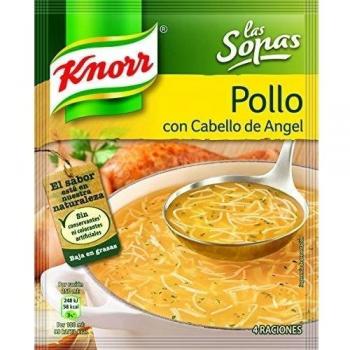 Pollo con Cabello de Ángel, Sopa Knorr 71 g (Paquete 19)