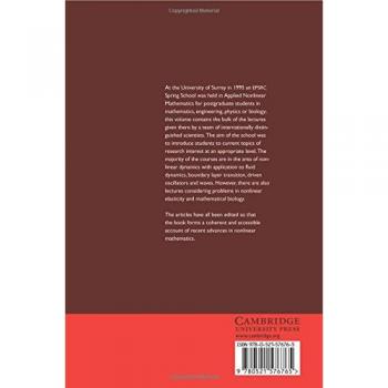 Ingles otros  nonlinear mathematics and applns pb  cambridge