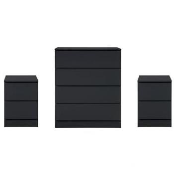 Birlea Oslo 3‑Part Furniture Pack – Chest, Drawer, and Side Tables in White
