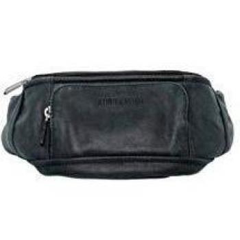 Arthur & Aston banane en cuir noir ref ast36322 d