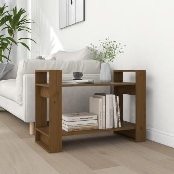 Estantería/divisor de espacios madera maciza pino 80x35x56,5 cm Natural