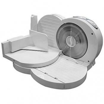 Cortafiambres Eléctrico MPM MKR-03, Grosor Ajustable 15 mm, Disco de Corte 17 cm, 150 W, Blanco