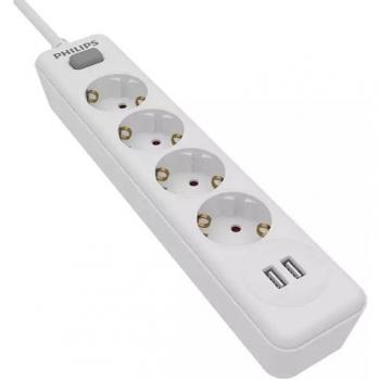 Multiprise 4 Prises avec 2 USB Philips SPN3042WA/10