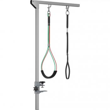 Pawhut Adjustable Clamp Pet Grooming Arm, 29 Height, Foldable for Medium Dogs, Includes Grooming Loop