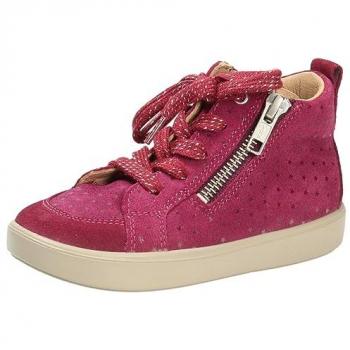 Superfit Damen Sneaker Rot Flacher Absatz Leder/Textil 22 EU Schmal