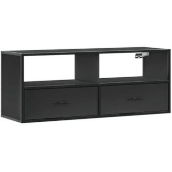 Mueble Modular TV de Madera Técnica y Metal Noche 100x31x39,5 cm