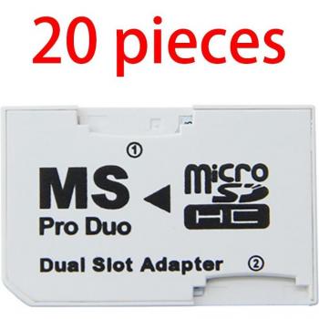 Micro SD TF to MS Pro Duo Dual Slot Adapter CR-5400