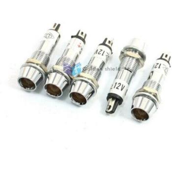 5‑Pack Gelbes LED Signallicht zur Tafelmontage – 12 V DC