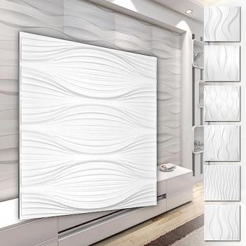 Pannelli Decorativi 3D in PVC Bianco
