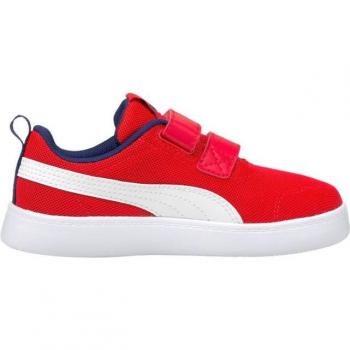 Sneaker Puma Courtflex V2 Mesh Velcro Ps Rosso Poppy / Bianco EU 34