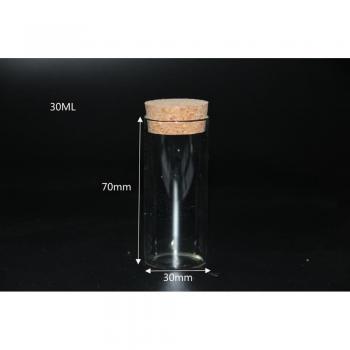 Wedding Clear Glass Vials with Cork Stopper (2pcs, 15ml-60ml)