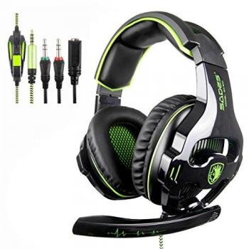 SADES SA810 Stereo Gaming Headset Over-Ear-Kopfhörer mit Mikrofon für Xbox One / PS4 / PC / Mac / Smartphone / iPhone / iPad
