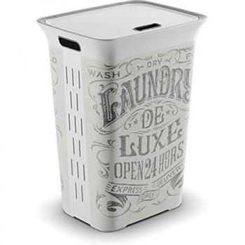 Kis Cesto Lavado Elegante 60L Gris-Blanco