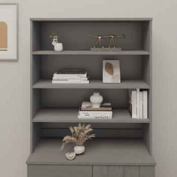 VidaXL Top for Highboard HAMAR Light Gray 90x30x100cm Solid Wood Pine