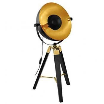 Lampe de table Design COVALEDA Noir et Laiton