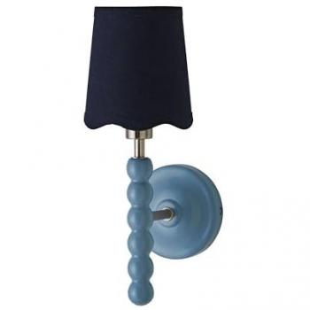 Pastel Bobble Wall Light + Navy Linen Lamp Shade – Unisex Edition