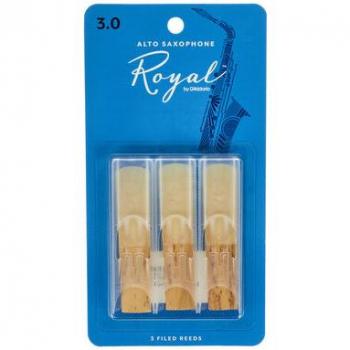 D'Addario Royal Alto Saxophone Reeds, Gauge 3, 3-Pack
