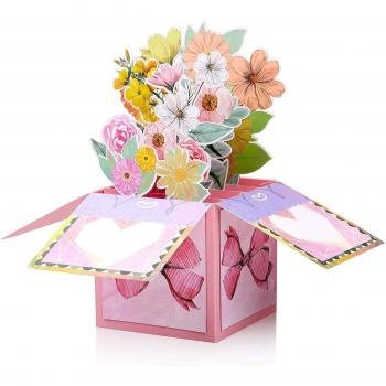 Rose Petal Surprise 3‑D Card – Handmade Gift for Mom