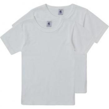 Petit Bateau Pack de 2 tee-shirts blancs manches courtes petit garçon 6A