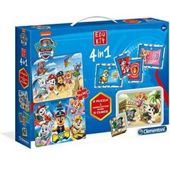 Pat’Patrouille Edukit 4 En 1 de Clementoni – Mémo, Loto & Domino