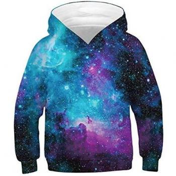 Sweatshirt Maniche Lunghe 3D Galassia Kids Alisister
