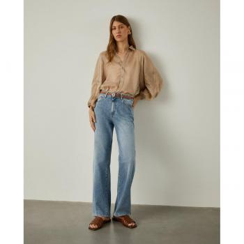 Pantalones vaqueros de tiro alto para mujer Lion of Porches, color azul índigo