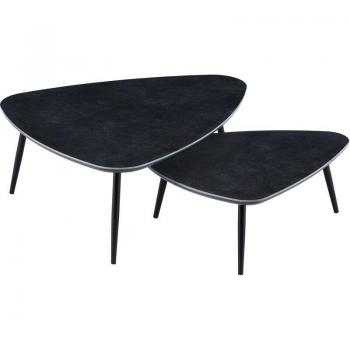 Table design Nido Vulcano en céramique noire