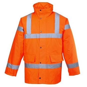Portwest S460ORRXL Hi-Vis Traffic Jacket, Regular, Size X-Large, Orange