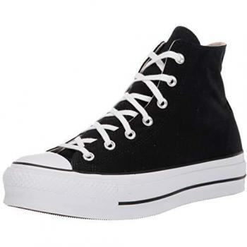 Converse Damen CTAS Lift HI Black White Sneakers, Schwarz 001, 37.5 EU