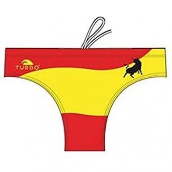 Turbo Bull Men’s XL Spanish Swim Brief (Red & Yellow)