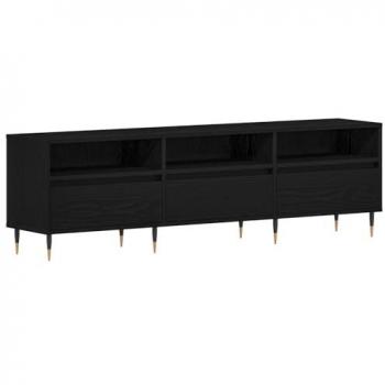 Meuble TV Élégant Chêne Noir 150x30x44,5 cm