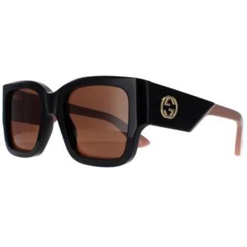 Gucci GG1663S 004 Acetate Black Brown Squared Glasses