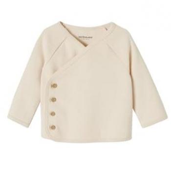 Rib Knit Vanilla Baby Wrapover Cardigan 3M-60CM