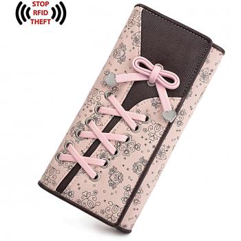 Monedero Largo UTO RFID para Mujer con Patrón Lindo