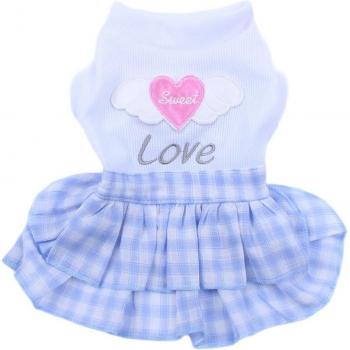 Girls' Plaid Shirt Dress for Dogs