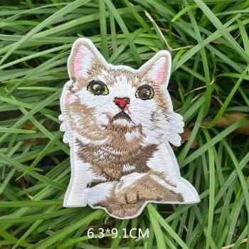 Calcomanía de tela con diseño de gato