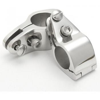 Bimini para Barcos, Piezas de Acero Inoxidable 316, Accesorio con Bisagra Superior, 2 Tornillos, 22/25mm