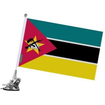 Vacuum‑Mountable Mozambique Flag 27x35 cm – Dual‑Printed Polyester